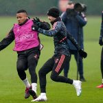 Gabriel Jesus and Viera in training